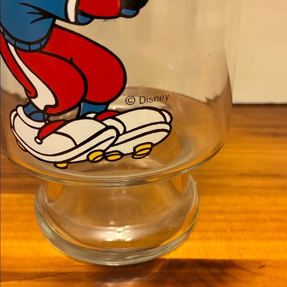 Vintage Disney Mickey Mouse Baseball Glass Vase - Picture 4 of 4